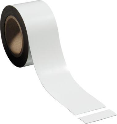 Magneetband, wit, 70 mm x 10 m