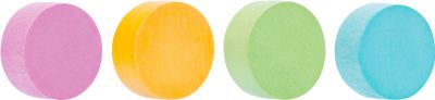 Magnetoplan Design Magnet Wood Circle, rund, Haftkraft 4 kg, Ø 30 x H 13 mm, farbsortiert, FSC®-Holz, 4 Stück