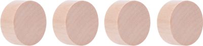 Magnetoplan Design Magnet Wood Circle, rund, Haftkraft 4 kg, Ø 30 x H 13 mm, FSC®-Birkenholz, 4 Stück