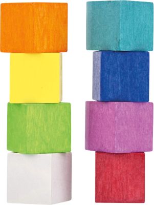 Magnetoplan Design Magnet Wood Cube, quadratisch, Haftkraft 4 kg, B 20 x T 20 x H 20 mm, farbsortiert, FSC®-Holz, 8 Stück