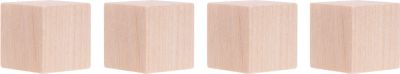 Magnetoplan Design Magnet Wood Cube, quadratisch, Haftkraft 4 kg, B 20 x T 20 x H 20 mm, FSC®-Birkenholz, 4 Stück