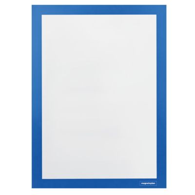 Magnetoplan Inforahmen magnetofix, A4 Hoch-/Querformat, selbstklebend, PP, blau, 2 Stück