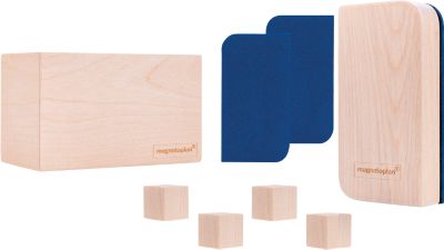 Magnetoplan Whiteboard-Zubehörset Serie Wood, 8-teilig, FSC®-Holz