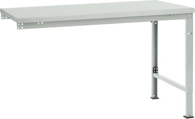 Manuflex Ansatztisch UNIVERSAL Spezial, Tischplatte Melamin, 1500x1000, lichtgrau