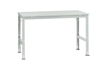 Manuflex Arbeitstisch UNIVERSAL Standard, 1500 x 1000 mm, Melamin lichtgrau, lichtgrau