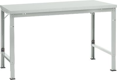 Manuflex Grundtisch UNIVERSAL Spezial, 1500 x 1000 mm, Melamin lichtgrau, lichtgrau