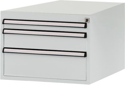 Manuflex Schubladen-Unterbauten, für Werkbank Profi Tiefe 700 mm, lichtgrau