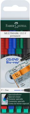 Marker Faber-Castell Multimark, 4er-Set, F, permanent