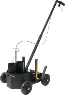 Markierwagen Durable DURALINE® EasyTrack, für 2 Dosen mit jeweils 750 ml, Strichbreite 40-100 mm, höhenverstellbare Griffstange, schwarz
