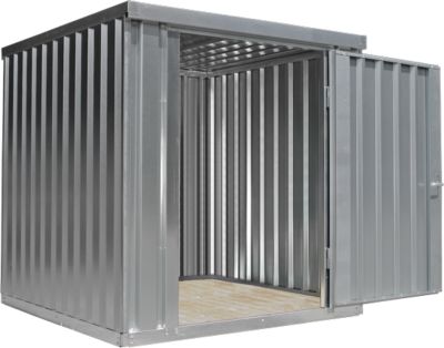 Materialcontainer MC 1200, verzinkt, zerlegt, mit Holzfußboden
