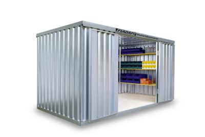 Materialcontainer MC 1400, verzinkt, zerlegt, mit Holzfußboden