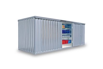 Materialcontainer MC 1600, verzinkt, zerlegt, mit Holzfußboden