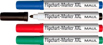 MAUL Flipchart-Marker Jumbo, farbsortiert, 4er-Set, Rundspitze