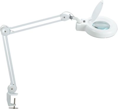 MAUL LED-Lupenleuchte Viso, Klemmfuß, weiß