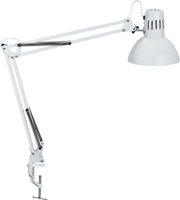 MAUL LED-Tischleuchte Study, Büro, Klemmfuß, weiß