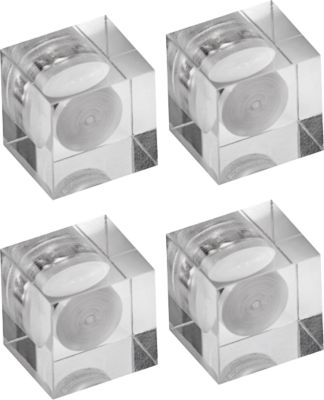 Maul Neodym-Magnet, Würfelform, Haftkraft 1,5 kg, B 15 x T 15 x H 15 mm, Acryl, glasklar, 4 Stück
