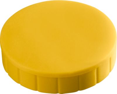 MAUL Solidmagnete, ø 20 x 7,5 mm, 10 Stück, gelb