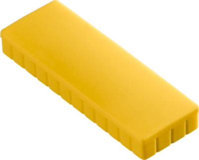 MAUL Solidmagnete, 54 x 19 mm, 10 Stück, gelb