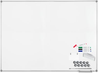 MAUL Whiteboard Premium 2000 SET, silber, emailliert, 1500 x 1000 mm