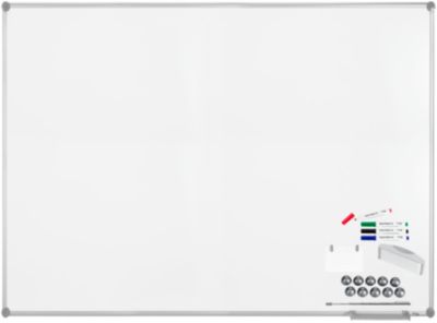 MAUL Whiteboard Premium 2000 SET, silber, kunststoffbeschichtet, 1500 x 1000 mm