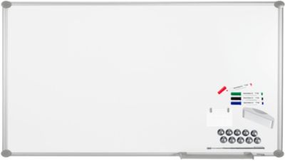 MAUL Whiteboard Premium 2000 SET, silber, kunststoffbeschichtet, 1800 x 900 mm
