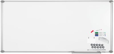 MAUL Whiteboard Premium 2000 SET, silber, kunststoffbeschichtet, 2400 x 1200 mm