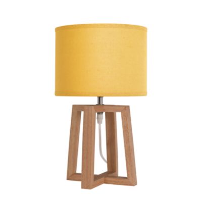 meet by Paperflow Beker Tischleuchte Senf, Textil/Holz, E14
