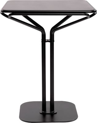 Meet by Paperflow Bistrotisch, Stahlgestell mit Metall-Platte, mit Standfuß, B 600 x T 600 x H 750 mm, schwarz