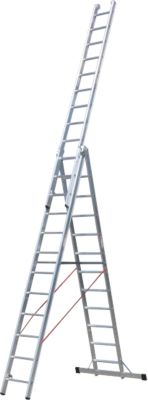 Mehrzweckleiter 3-teilig, 3x6 Sprossen