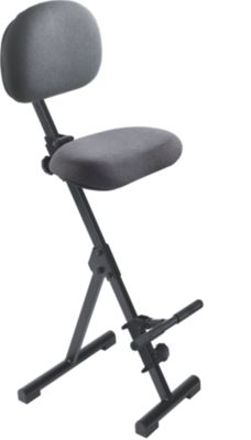 MeyChair Stehhilfe AF-SR, klappbar, Trapezgestell, Sitzhöhe 540-900 mm, bis 120 kg, Stoff, anthrazit