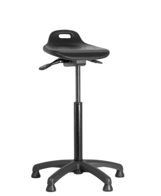 MeyChair Stehhilfe AF0, mit Gleitern, Sitzhöhe 610-880 mm, bis 120 kg, PU-Schaum, schwarz