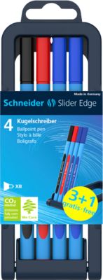 Mix-Set Kugelschreiber Slider Edge XB, 4er-Box