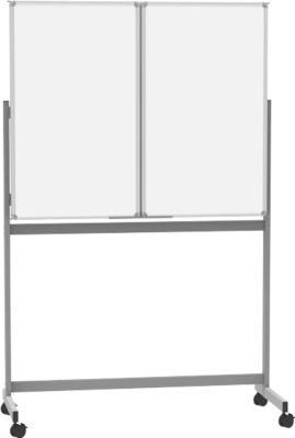 Mobile Whiteboard-Klapptafel MAULstandard, weiß kunststoffbeschichtet, magnethaftend, 2 Flügel, B 1200 x H 1000 mm