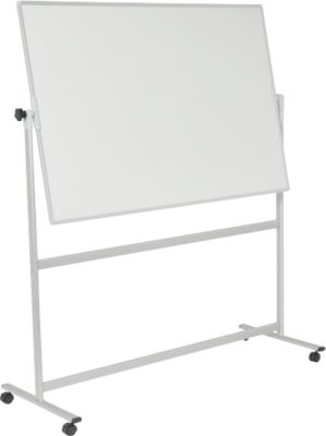 Mobiles Whiteboard Franken U-Act! Line®, Querformat, 2-seitig nutzbar, Stahl weiß emailliert & Aluminium, magnethaftend, Ablageleiste, B 1700 x H 1930 mm