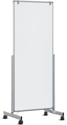 Mobiles Whiteboard MAULpro easy2move, beidseitig, magnethaftend, Doppel-Lenkrollen, 750 x 1800 mm