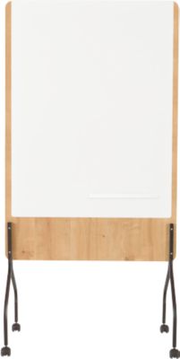 Mobiles Whiteboard Rocada Natural, drehbar, magnethaftend, Stahl auf Melaminholzplatte, Tafelfläche mit B 1000 x H 1200 mm