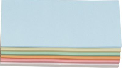 Moderationskarten, rechteckig, 95 x 205 mm, 250 Stück, farbsortiert