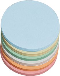 Moderationskarten, rund, ø 95 mm, 250 Stück, farbsortiert