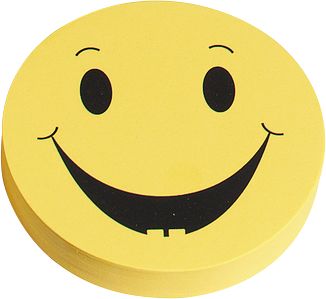 Moderationskarten, Wertungssymbol, positiv, ø 93 mm, 100 Stück, gelb