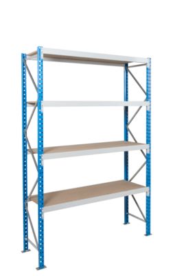 module de base, rayonnage longue portée Epsivol, 4 niveaux, l. 2250 x P 600 x H 2500 mm