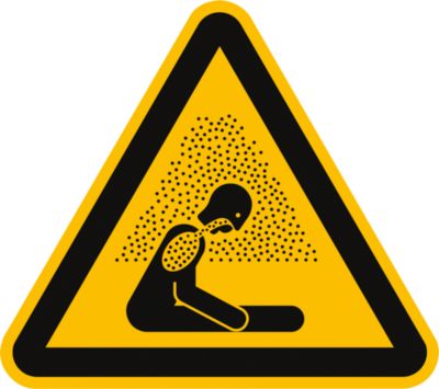 moedel Warnzeichen "Warnung vor Erstickungsgefahr", nach ISO 7010 W041, Folie selbstklebend, Seitenlänge 200 mm
