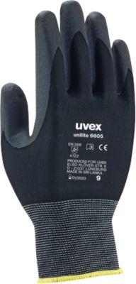 Montagehandschuhe uvex unilite 6605, Polyamid/Nitrilschaum, EN 388: 4122, atmungsaktiv, 10 Paar, GR. 6