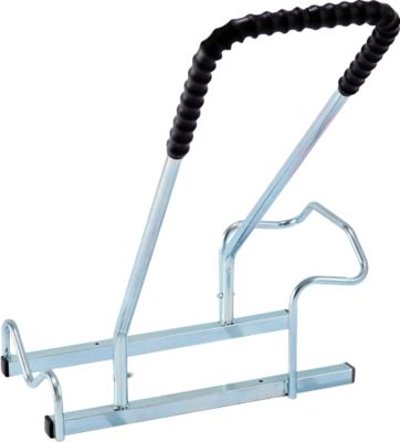 Mottez Fahrradständer für 2 Fahrräder, Grundmodul, verzinkter Stahl, Bügel mit Gummi, B 670 x T 590 x H 740 mm