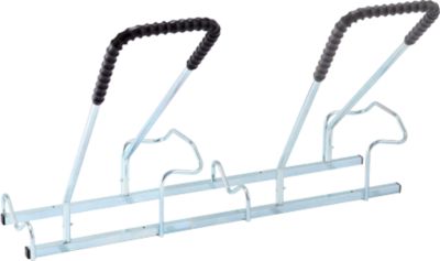 Mottez Fahrradständer für 2 Fahrräder, Verlängerungsmodul, verzinkter Stahl, Bügel mit Gummi, B 760 x T 670 x H 740 mm