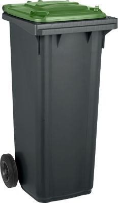 Mülltonne GMT, 140 l, fahrbar, schwarzgrün