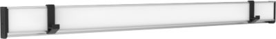 Multifunktionsklemmleiste MAULpro, inkl. 2 Multifunktionshaken,  für Flipchartblöcke ab 11 mm Lochung, B 42 x T 15 x L 500 mm, Aluminium