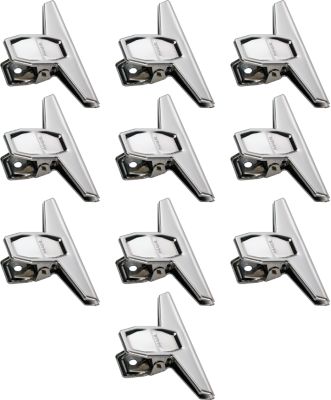 Multiklemme MAUL, Breite 75 mm & Klemmweite 20 mm, mit Spiralfeder, vernickelt, Metall pulverbeschichtet, 10 Stck.