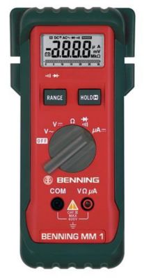 Multimeter MM 1 0,1 mV-600 V AC,0,1 mV-600 V DC RMS BENNING