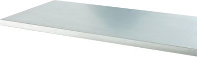 Multiplex-Arbeitsplatte, 40 mm stark, Gewindehülsen, Stahlabdeckung, Buchenholz verleimt, B 1500 x T 700 mm