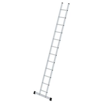 Munk Sprossen-Anlegeleiter, Aluminium, B 350 mm, Sprossenabstand 280 mm, belastbar bis 150 kg, 12 Sprossen